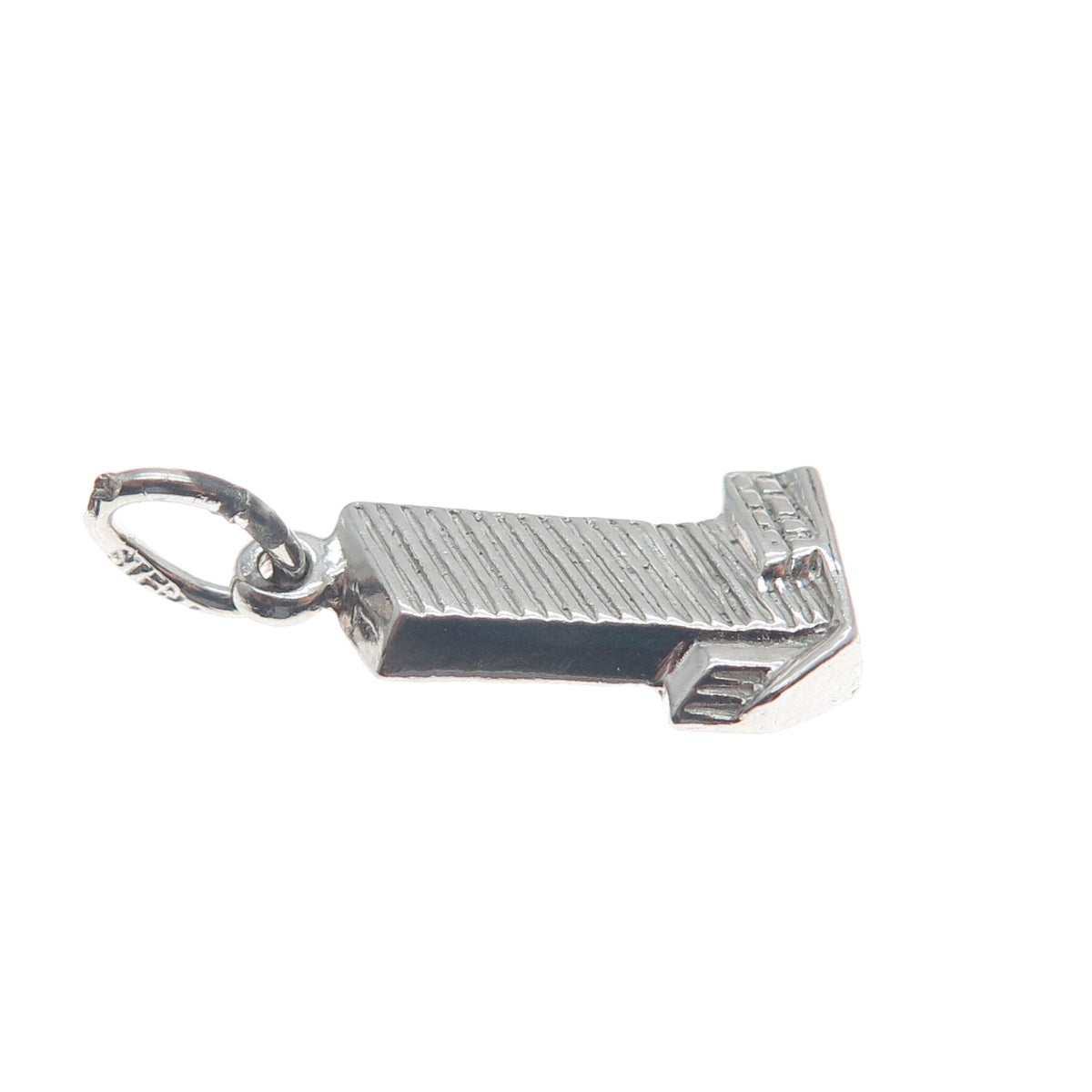 925 Sterling Silver Vintage United Nations Headquarters Minimalist Charm Pendant