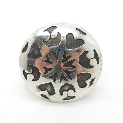 925 Sterling Silver Vintage Spades Playing Cards Symbol Oxidized Ring Size 7