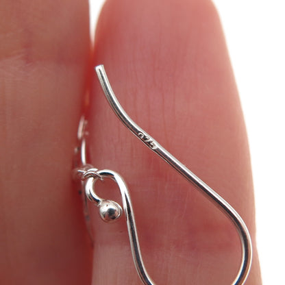 925 Sterling Silver Interlocked Circle Dangle Earrings