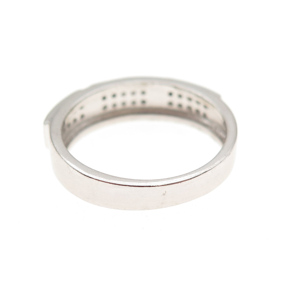 925 Sterling Silver Round-Cut C Z Ring Size 6