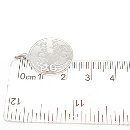 JAY POSON 925 Sterling Silver Vintage A Date To Remember Charm Pendant