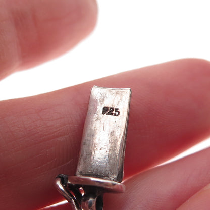 925 Sterling Silver Vintage Bracelet / Necklace Box Lock Clasp