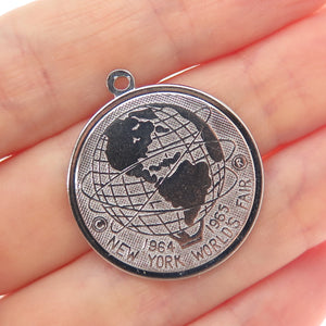 925 Sterling Silver Vintage 1961 CWC New York World's Fair Charm Pendant