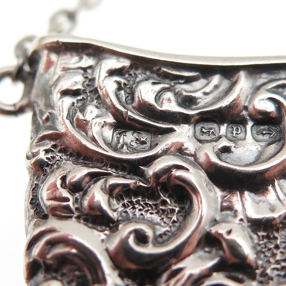 David & Lionel Spiers 925 Sterling Silver Antique 1889 Birmingham Chatelaine Fob