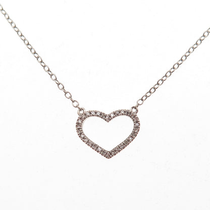 Emma Skye 925 Sterling Silver Real Diamond Heart Cable Chain Necklace 18-20"