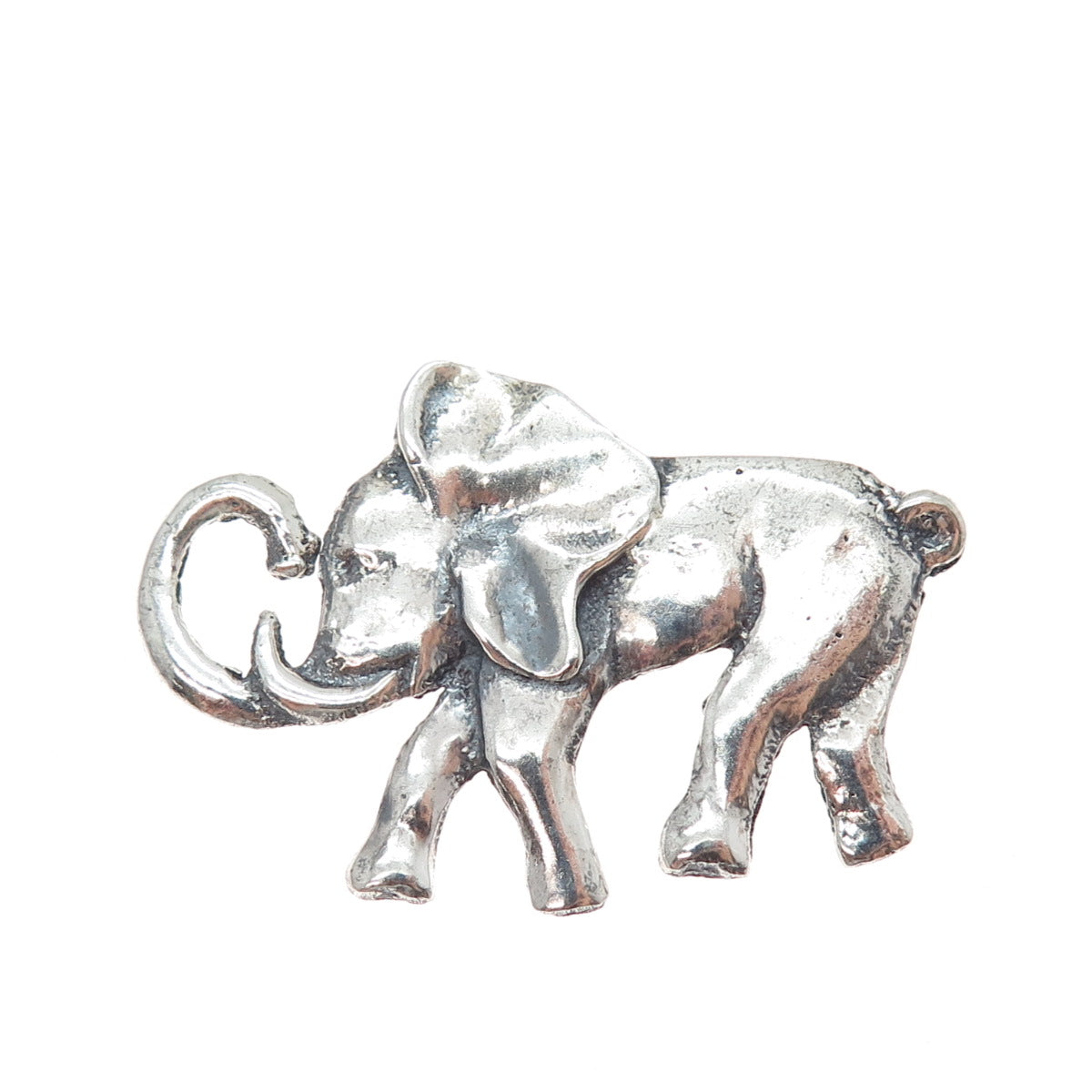 925 Sterling Silver Vintage Elephant Oxidized Pin Brooch