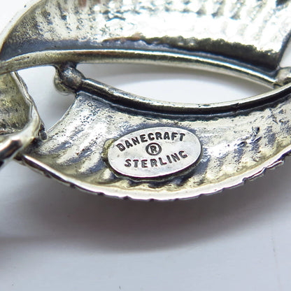 925 Sterling Silver Vintage Danecraft Ribbed Link Bracelet 7.5"