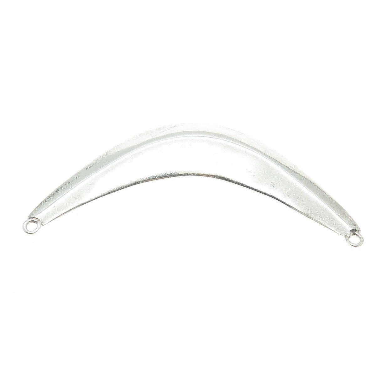 925 Sterling Silver Vintage Modernist Centerpiece Hollow Pendant