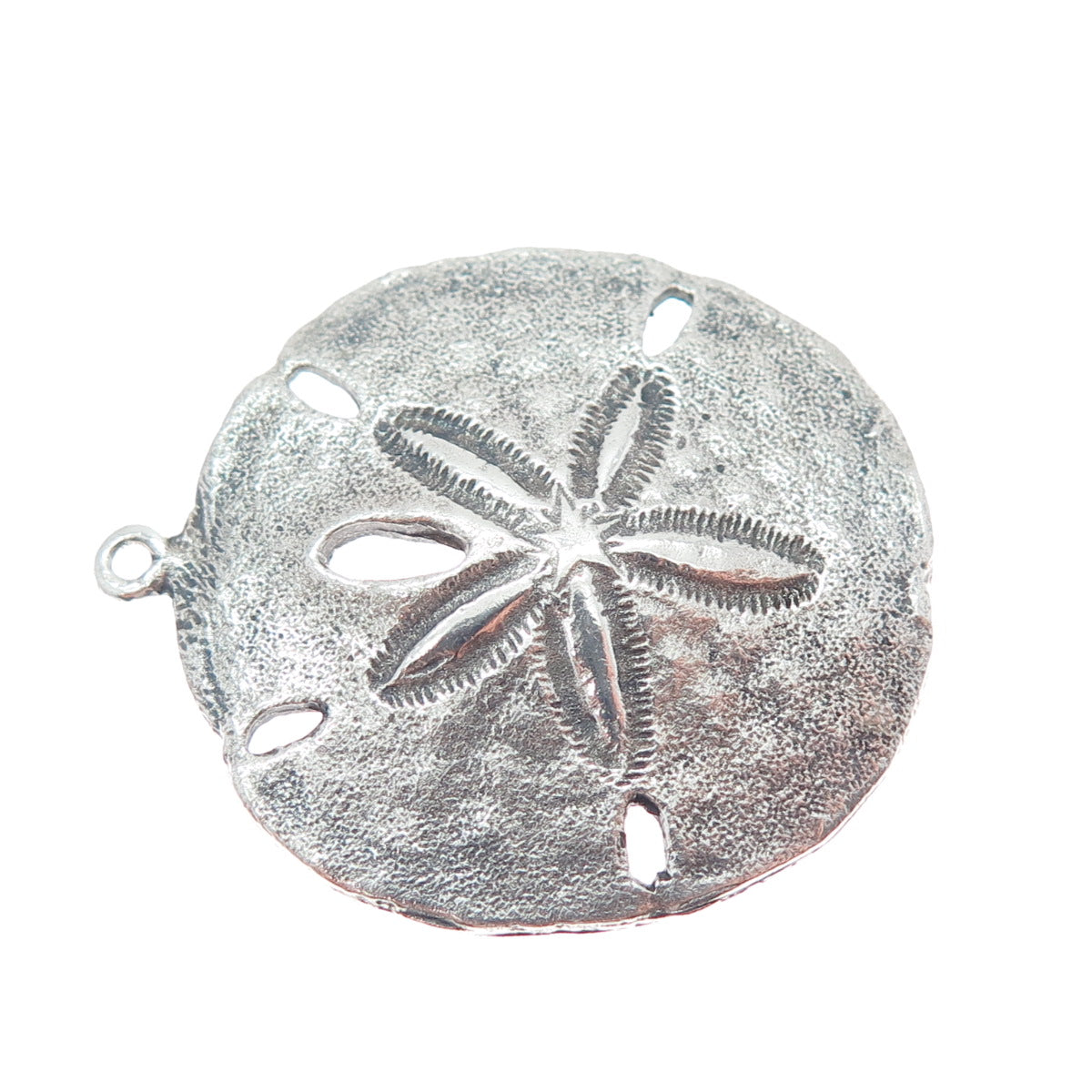 J & C FERRARA CO INC 925 Sterling Silver Vintage Sand Dollar Oxidized Pendant