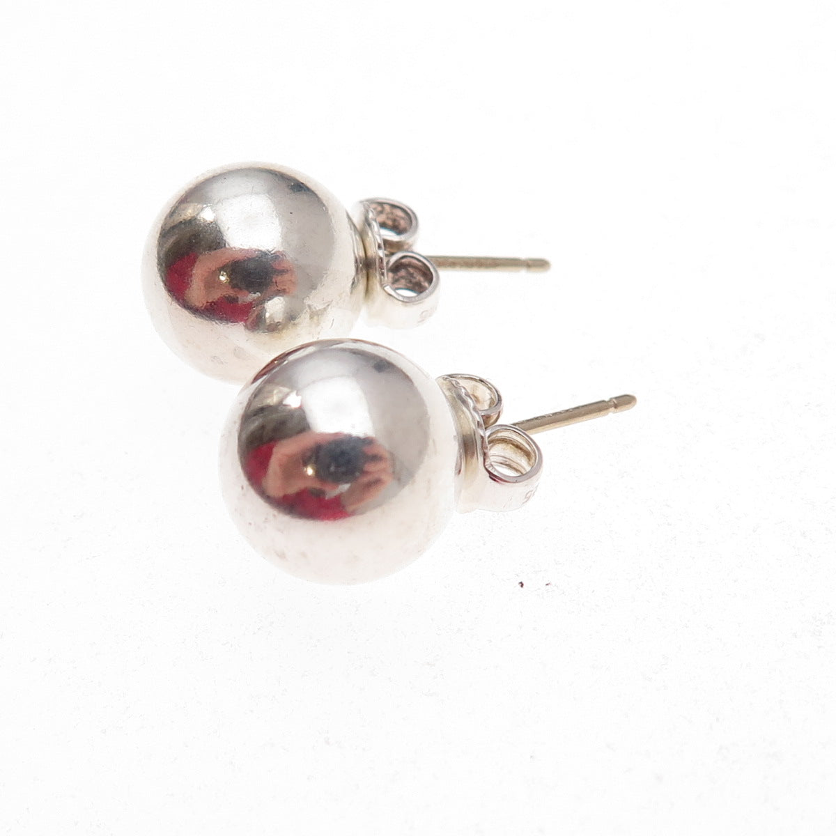 Tiffany & Co. 925 Sterling Silver Vintage HardWear 10mm Ball Stud Earrings