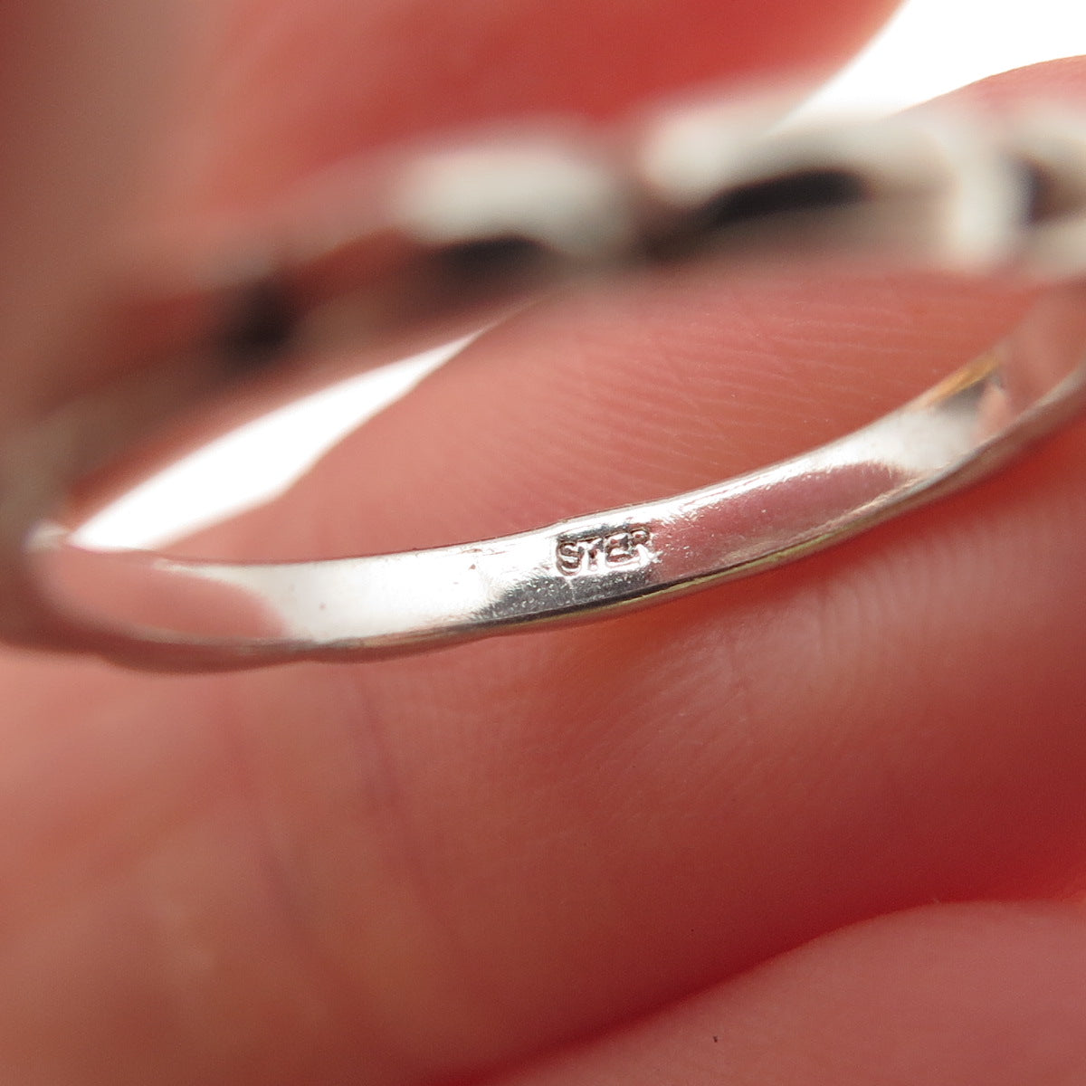 925 Sterling Silver Vintage Real Smoky Quartz Ring Size 5