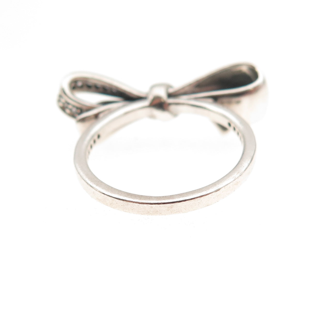 Pandora 925 Sterling Silver C Z Brilliant Bow Ring Size 5.5