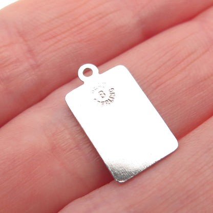 BEAU 925 Sterling Silver Vintage Enamel 100 Gift Certificate Mini Charm Pendant