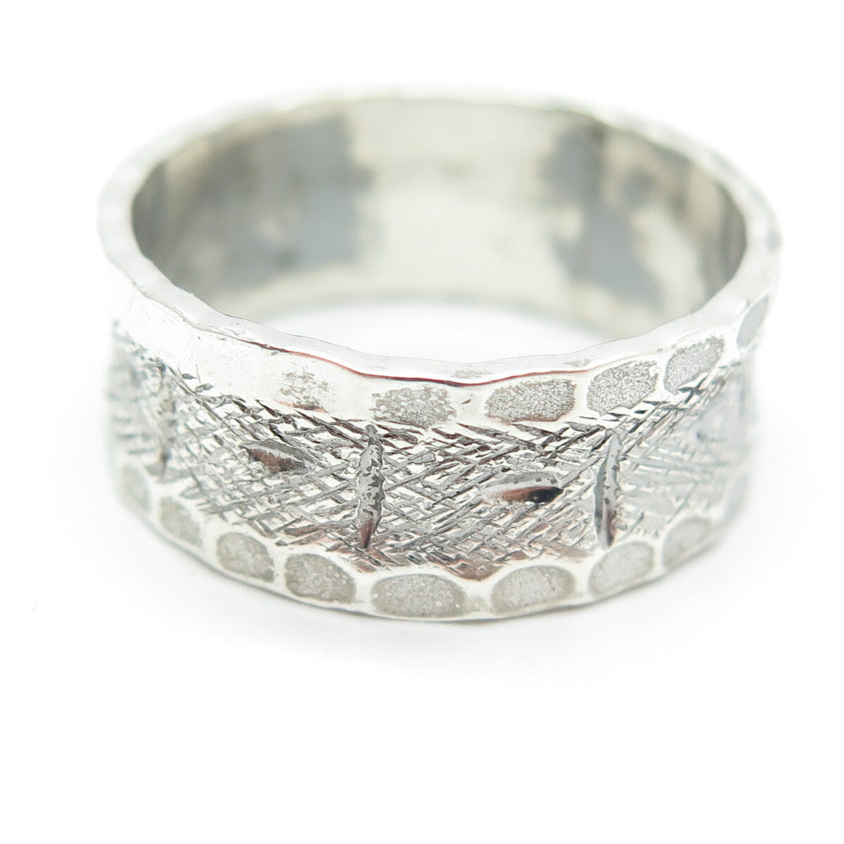 J.D. SCHLANG CO. 925 Sterling Silver Antique Art Deco Band Ring Size 10