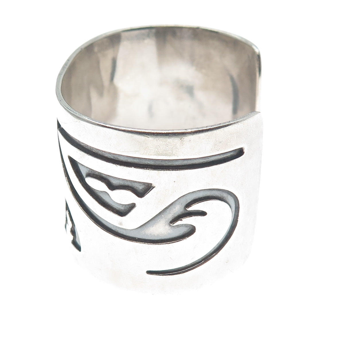 Old Pawn Hopi 925 Sterling Silver Vintage Southwestern Adjustable Bracelet 6.5"