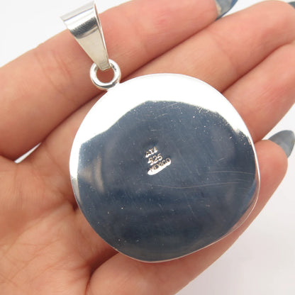 925 Sterling Silver Vintage Mexico Sand Dollar Pendant