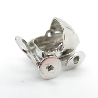 925 Sterling Silver Vintage Baby Carriage Minimalist 3D Charm Pendant