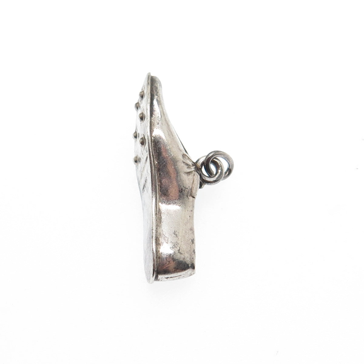 925 Sterling Silver Vintage Golf Shoe Oxidized 3D Charm Pendant