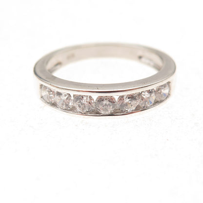 925 Sterling Silver Round-Cut C Z Ring Size 7.25