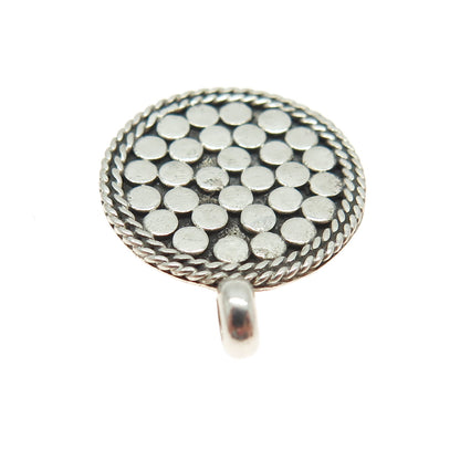 KEMMI 925 Sterling Silver Vintage Polka Dot Pendant