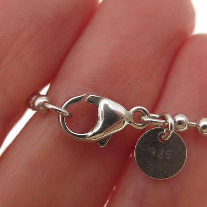 Tiffany & Co. 925 Sterling Silver Vintage Ball Beaded Chain Necklace 32"