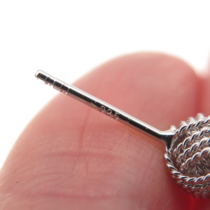 925 Sterling Silver Twisted Knot Stud Earrings