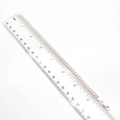925 Sterling Silver Vintage Cable Link Bracelet 7 3/4"