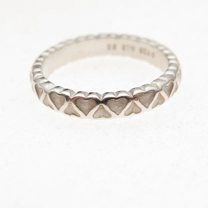 Pandora 925 Sterling Silver Enamel Abundance of Love Band Ring Size 6