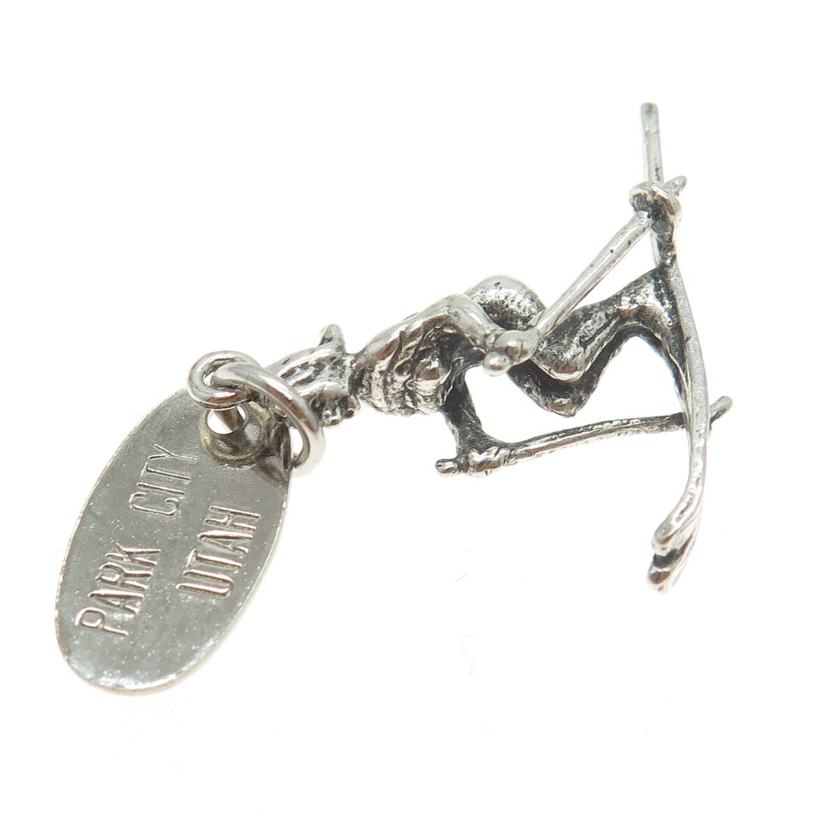 MAISELS INDIAN TRADING 925 Sterling Silver Vintage Skiing Park City Utah Pendant