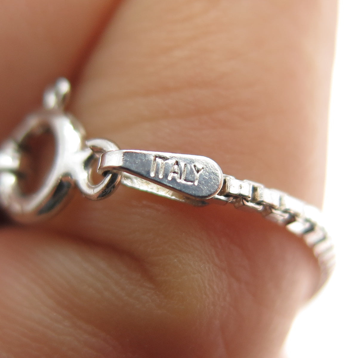 MILOR 925 Sterling Silver Vintage Italy Box Link Bracelet 7.25"