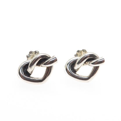 MMA Metropolitan Museum of Art 925 Sterling Silver Vintage Heart Knot Earrings