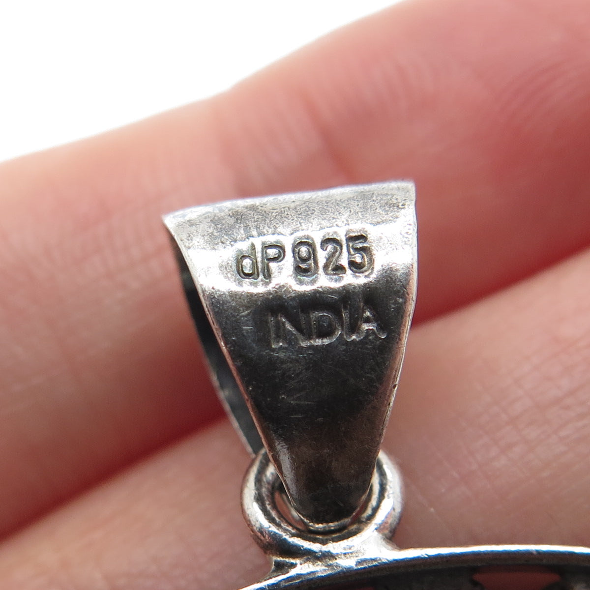 DOUG PAULUS 925 Sterling Silver Vintage Modernist Flower Oxidized Pendant