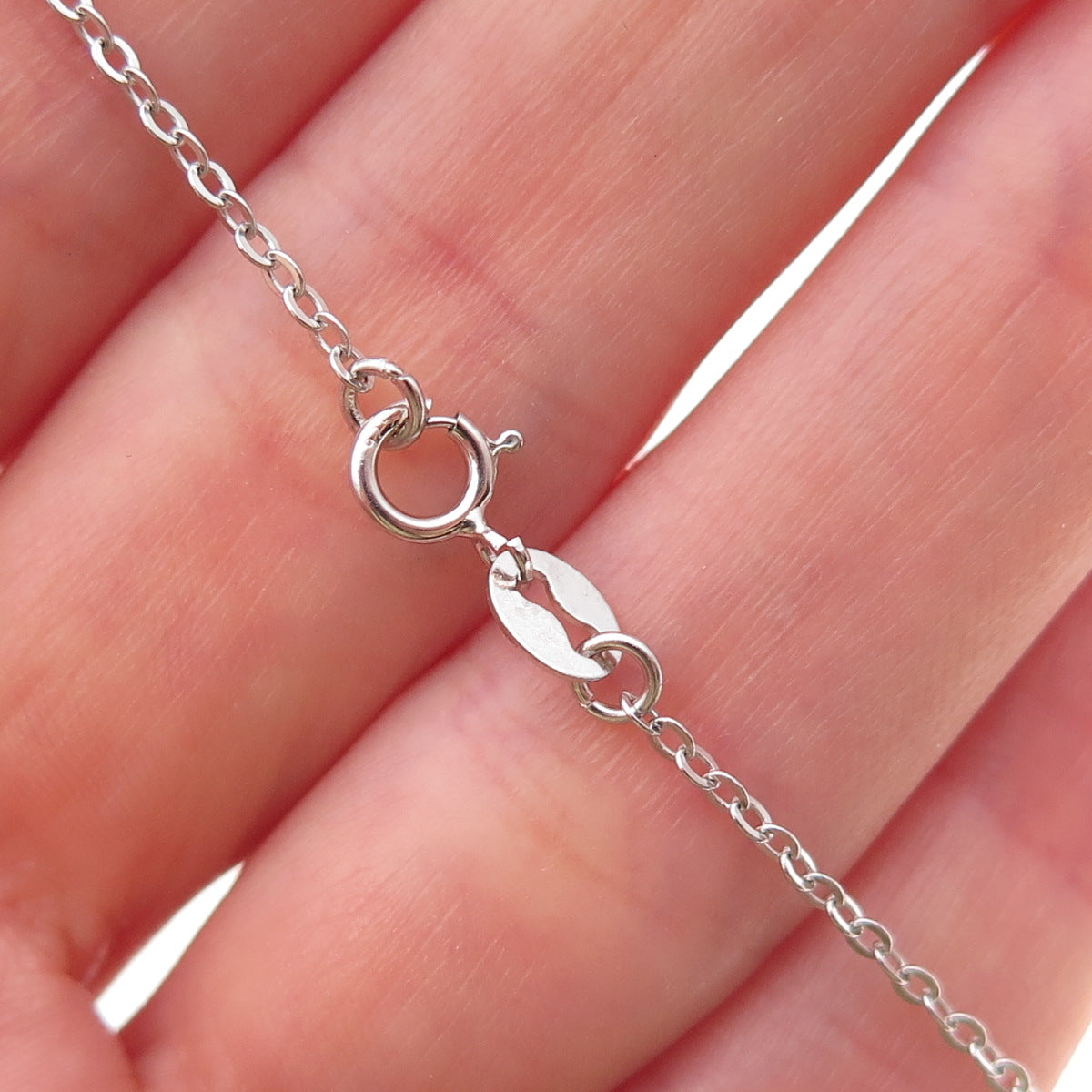 925 Sterling Silver Italy Crucifix Cross Cable Chain Necklace 18"