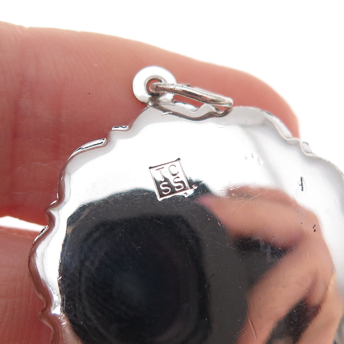 Town & Country 925 Sterling Silver Vintage Girl Profile Charm Pendant