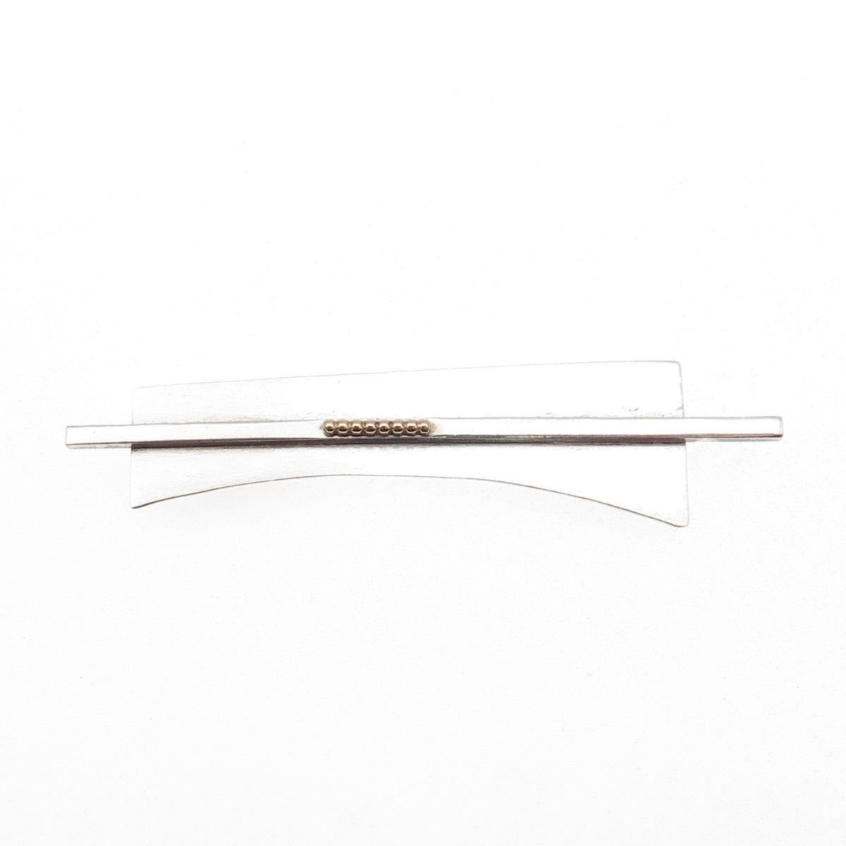 Torie 925 Sterling Silver 14K Gold Vintage Modernist Pin Brooch