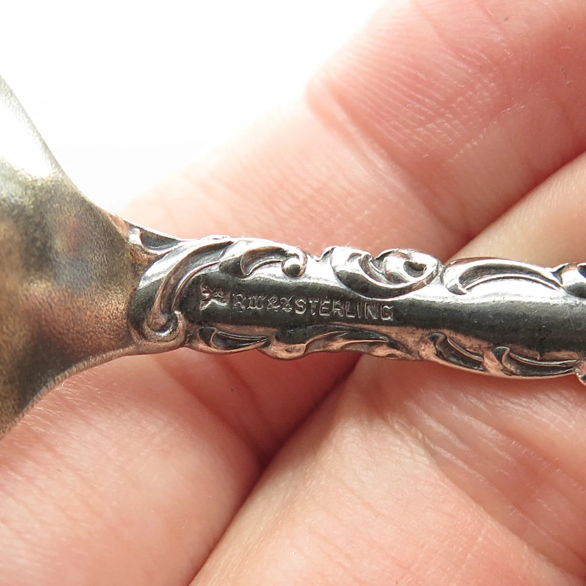 925 Sterling Silver Antique 1892 R. Wallace & Sons Mfg. Co Ornate Spoon