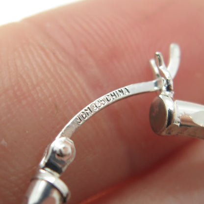JOM JUST ONE MORE 925 Sterling Silver Diamond-Cut Hoop Earrings