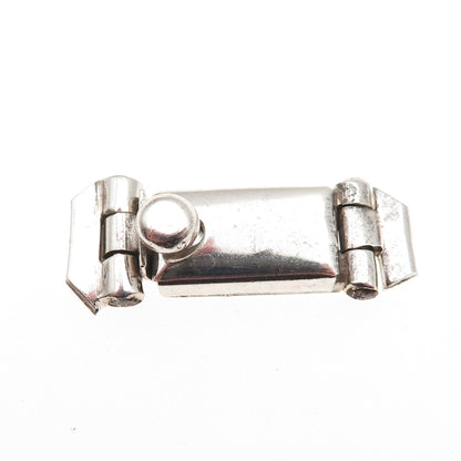 925 Sterling Silver Vintage Mexico Bracelet / Necklace Box Lock Clasp