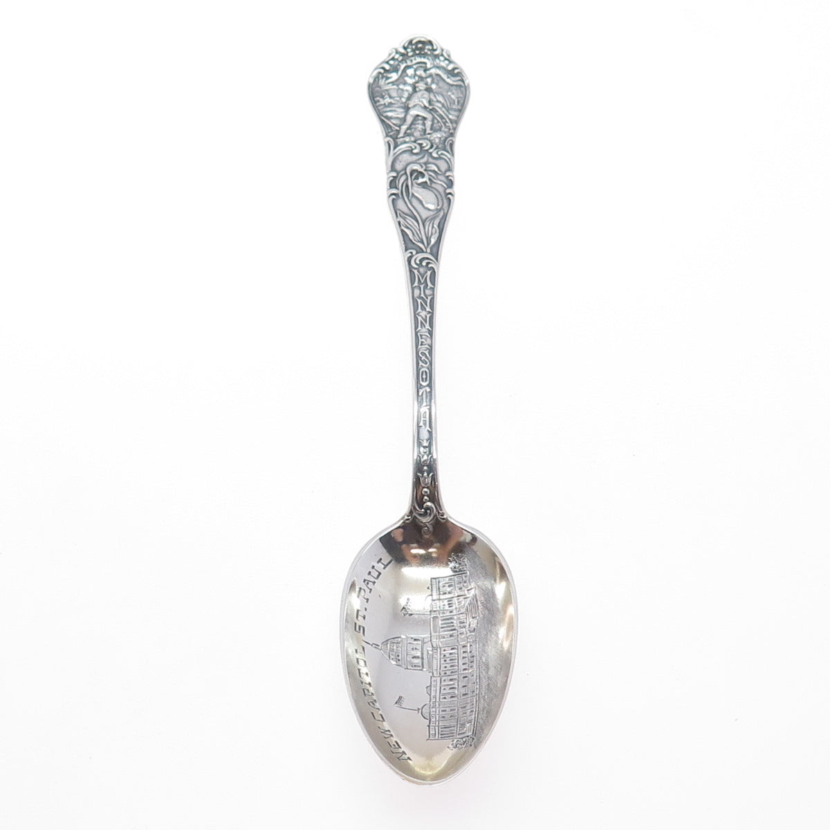 GORHAM Sterling Silver Antique Art Deco Minnesota States & Cities Tea Spoon H930