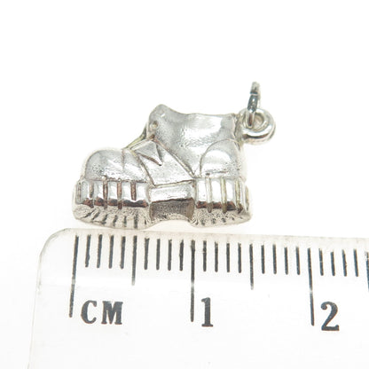 800 Silver Vintage Boot Shoe 3D Charm Pendant