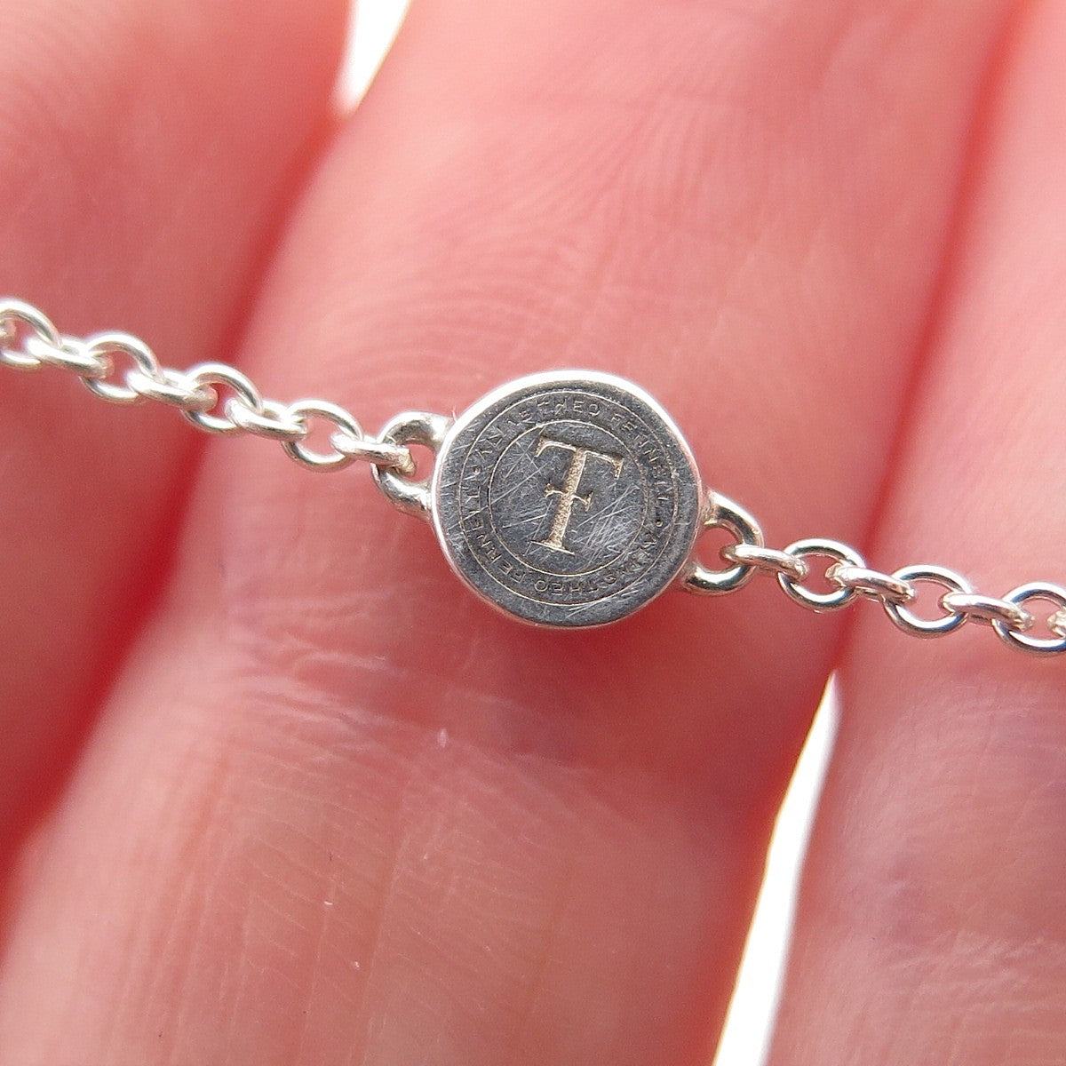 Theo Fennell 925 Sterling Silver Vintage London Cable Chain Necklace 16-18"