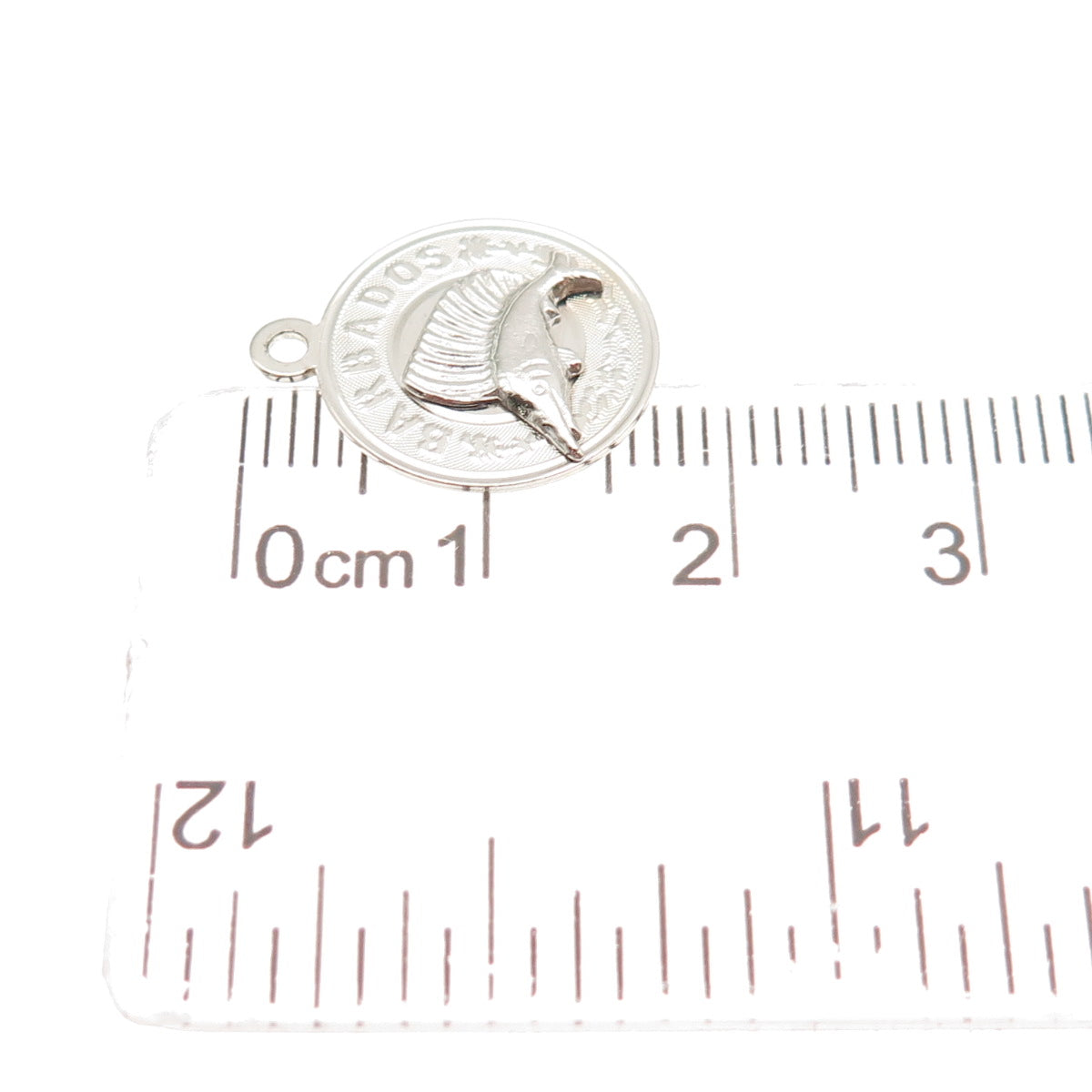 CREA 925 Sterling Silver Vintage Barbados Swordfish Mini Charm Pendant