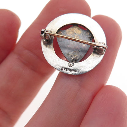 925 Sterling Silver Antique Art Deco Enamel General Health Student Nurse Pin