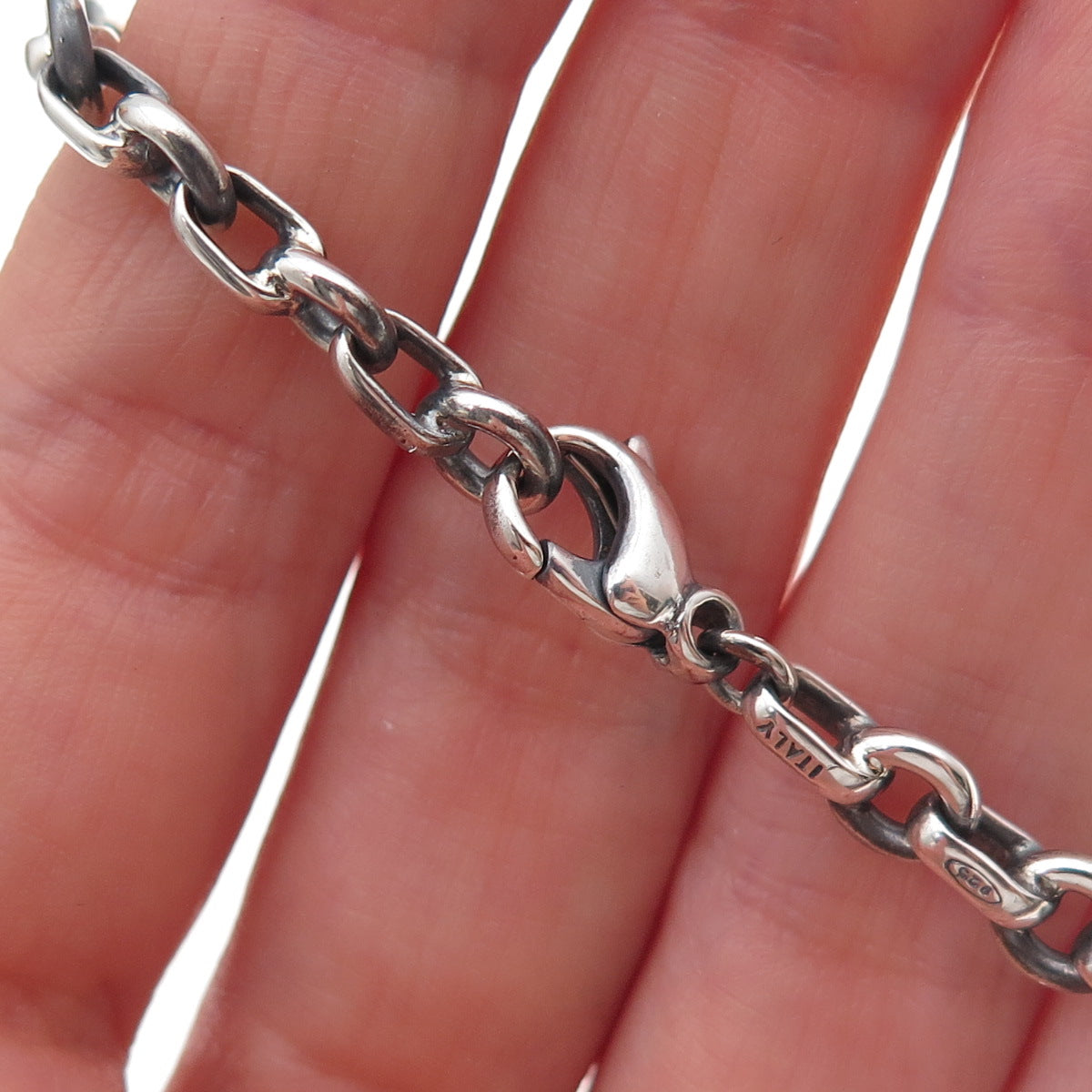 Tiffany & Co. 925 Sterling Silver Vintage Rolo Link Bracelet 6.75"
