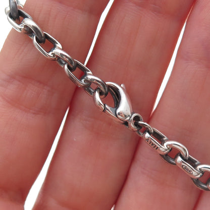 Tiffany & Co. 925 Sterling Silver Vintage Rolo Link Bracelet 6.75"