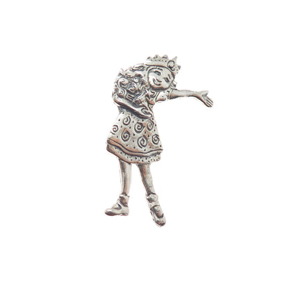 MARY ENGELBREIT 925 Sterling Silver Vintage Princess Modernist Pin Brooch