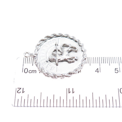 925 Sterling Silver Vintage Sagittarius Zodiac Sign Charm Pendant