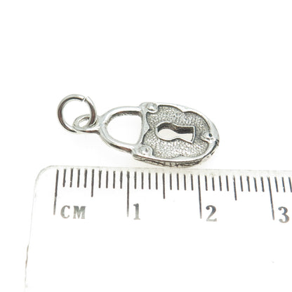 925 Sterling Silver Vintage Padlock Charm Pendant