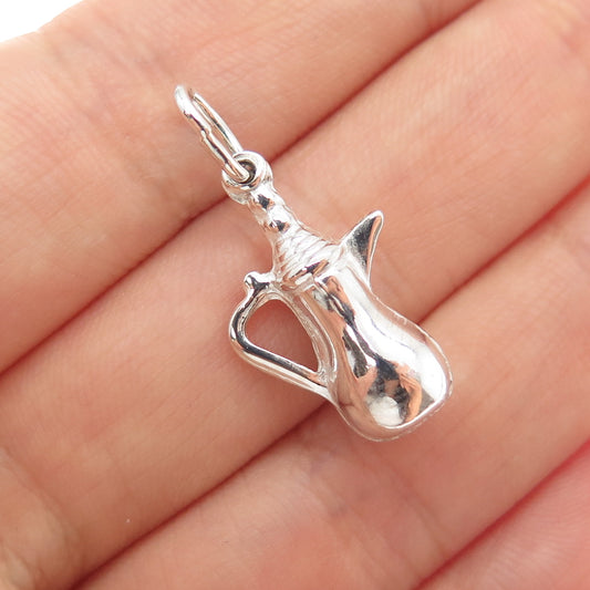 925 Sterling Silver Vintage Italy Coffeepot Charm Pendant