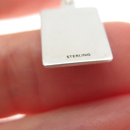 925 Sterling Red Enamel Come Little Closer My Little Mouse Minimalist Pendant